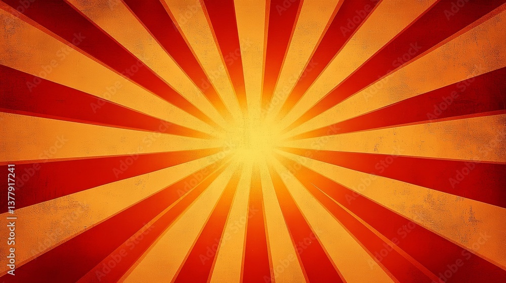 Obraz premium Retro sunburst abstract background with orange and yellow radial lines