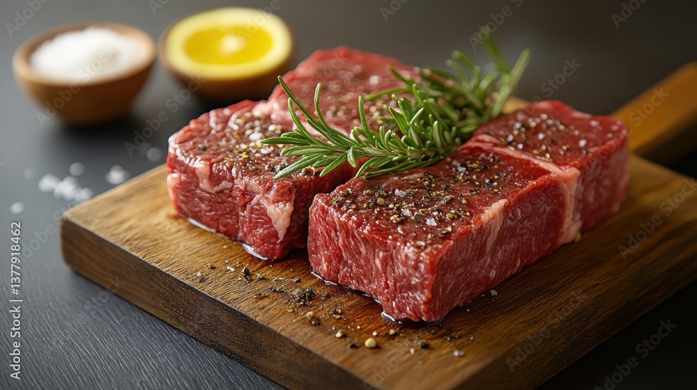 High-quality Australian Wagyu steak in its raw form, perfect for gourmet cooking and grilling. High-quality Australian Wagyu steak in its raw form, perfect for gourmet cooking and grilling.