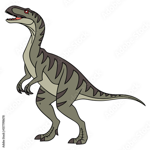 Cartoon Velociraptor Dinosaur