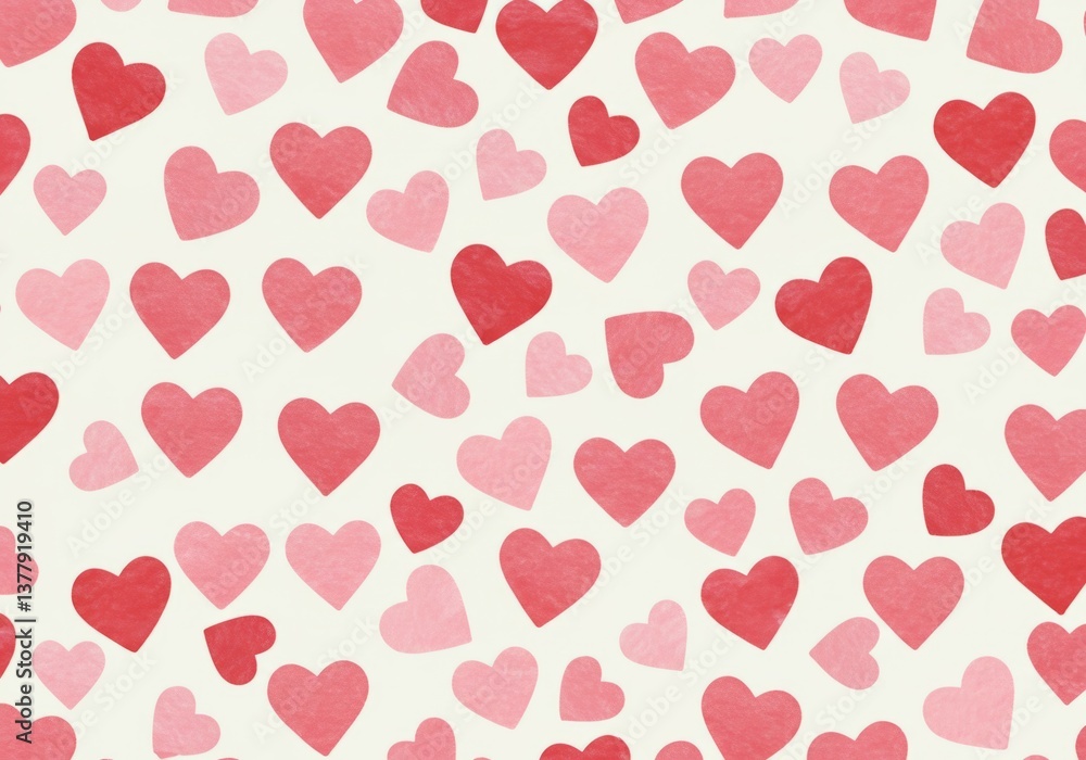 Watercolor Hearts Pattern Watercolor Hearts Pattern