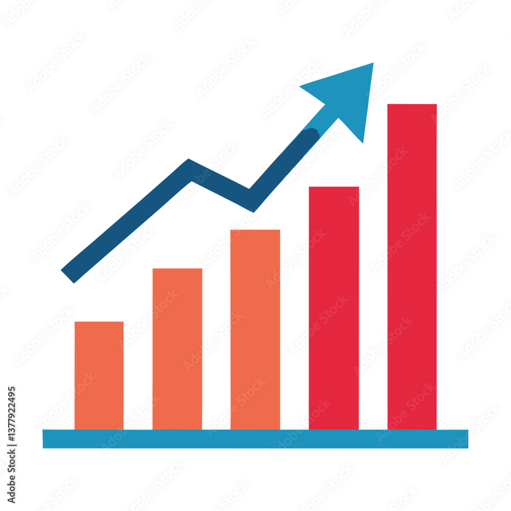 business graph on white background business graph on white background