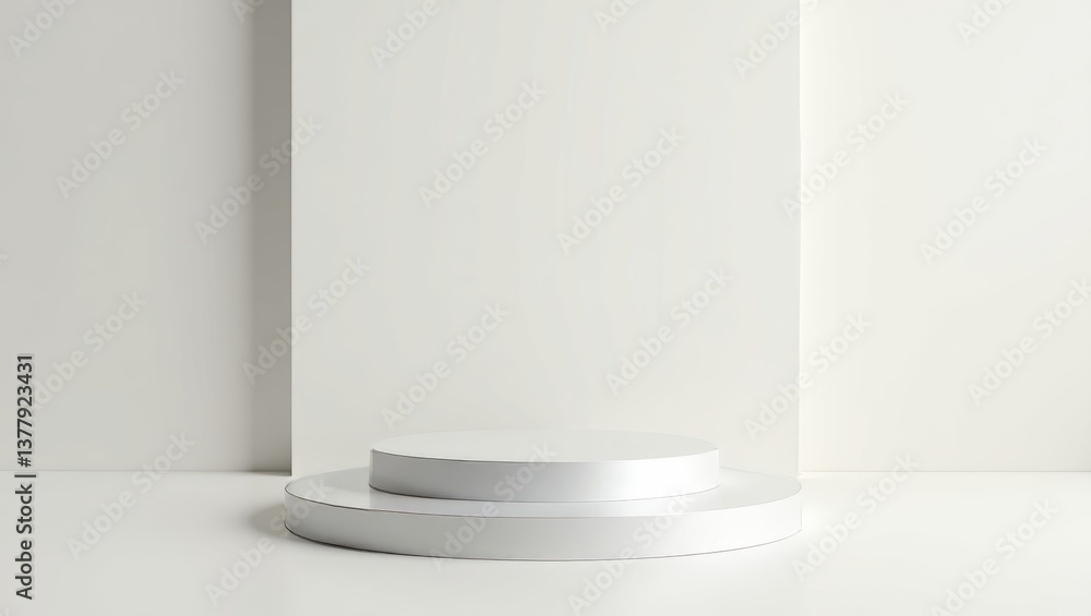 A serene isolated scene featuring a sleek modern 3d rendering A serene isolated scene featuring a sleek modern 3d rendering