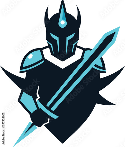 medieval knight with sword
