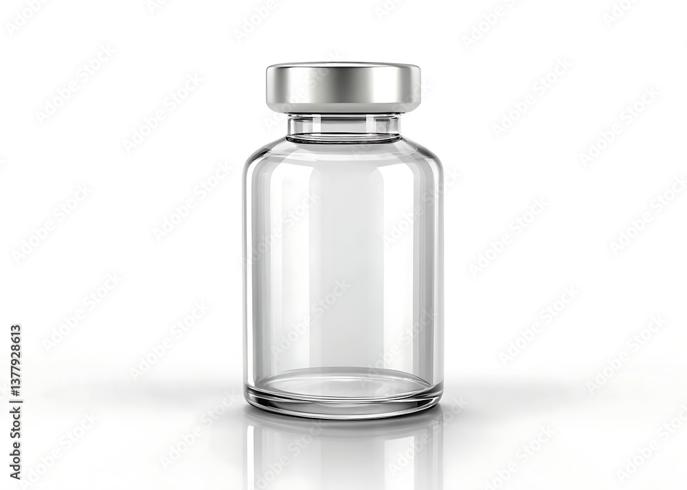 A pristine, empty glass vial awaits its purpose, a silent promise of health and hope, reflecting light on a stark white background. A pristine, empty glass vial awaits its purpose, a silent promise of health and hope, reflecting light on a stark white background.