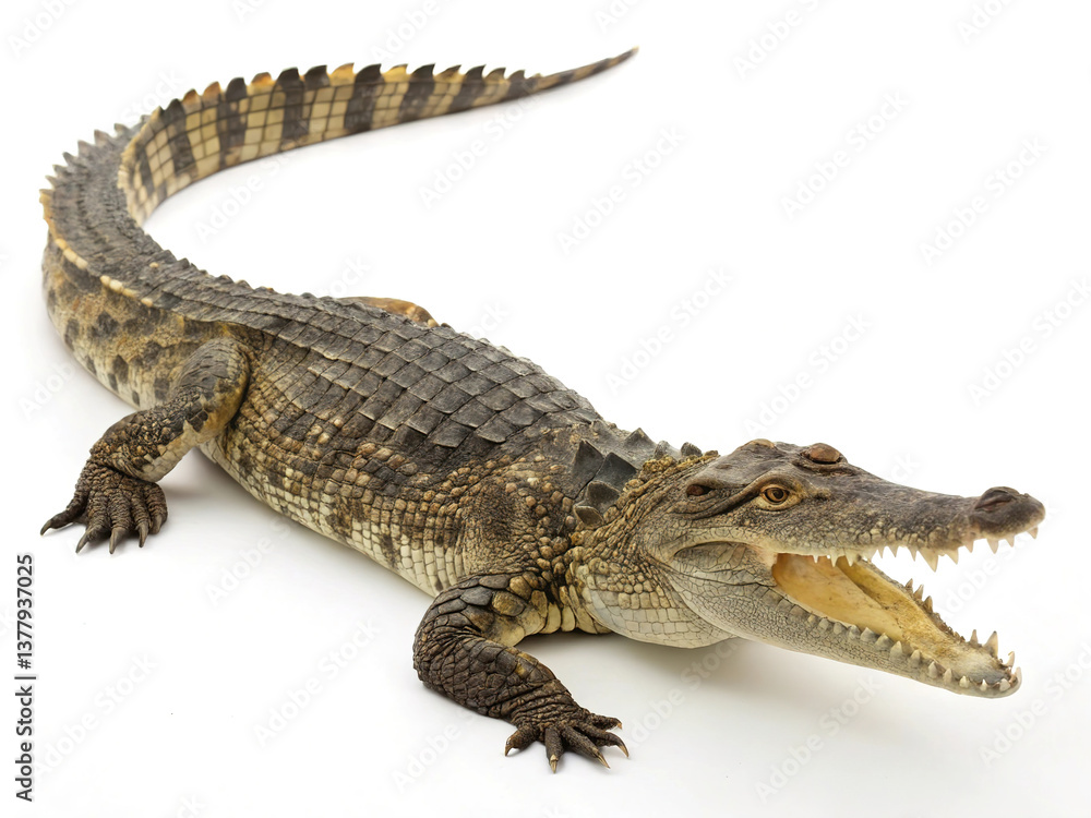 crocodile isolated on white background