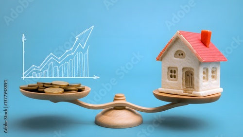 富の格差の概念図、対比的な居住地域、経済的不平等