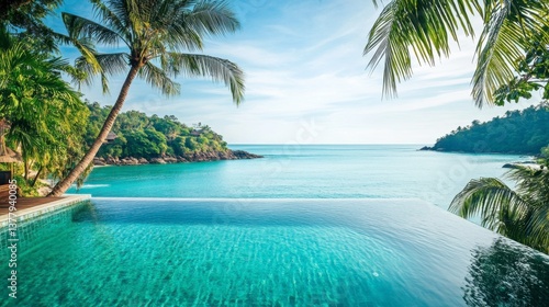 A beautiful infinity pool overlooking the sea on Koh Kood.