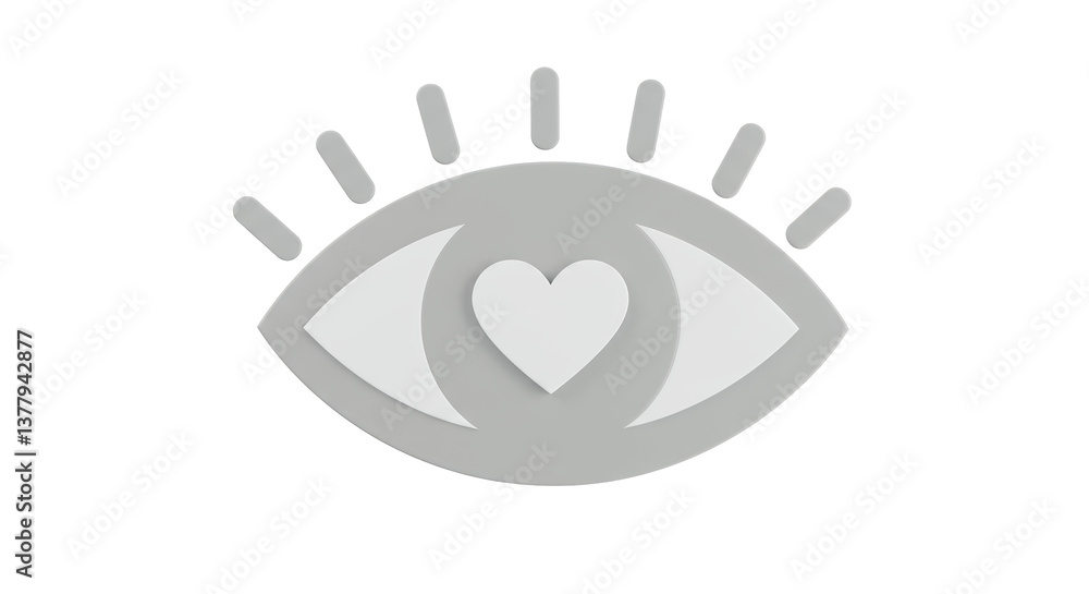 Fototapeta premium Isolated Eye Heart