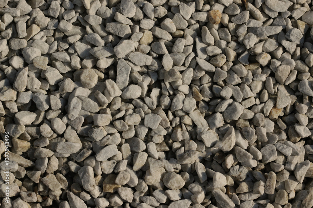 The texture of white crushed stone The texture of white crushed stone