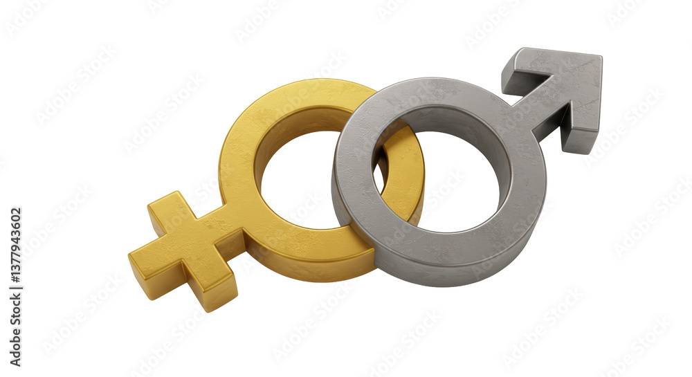 Isolated Gender Symbols Intertwined Isolated Gender Symbols Intertwined
