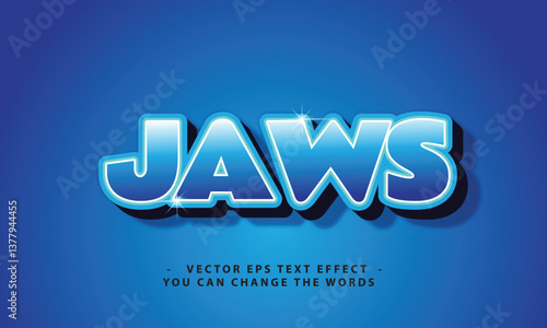 cartoon jaws text effect