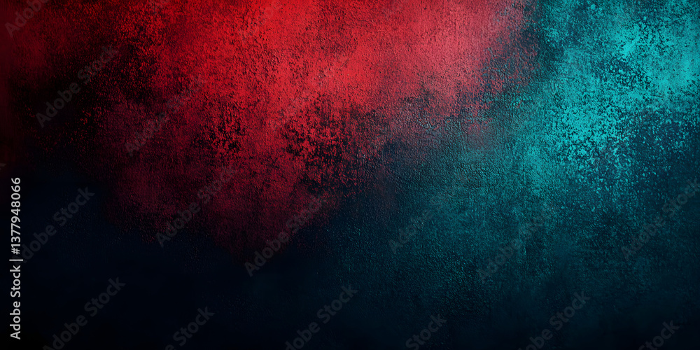 Abstract grainy gradient background, red teal color shape, black backdrop, noisy texture, dark banner poster header design featuring a bold red blending into cool teal Abstract grainy gradient background, red teal color shape, black backdrop, noisy texture, dark banner poster header design featuring a bold red blending into cool teal