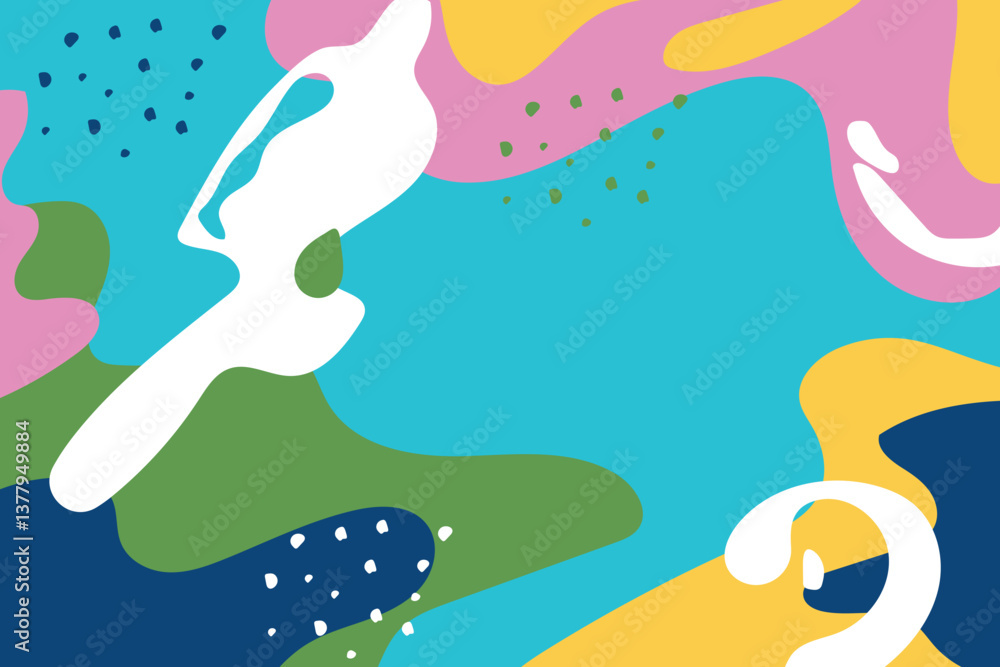 Hand drawn flat design abstract background