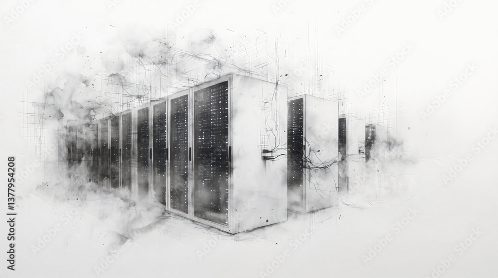 custom made wallpaper toronto digitalInfrastructure Technology Perspective Data Center Hardware Equipment Server Computer Network Rack Cabinet Row Aisle