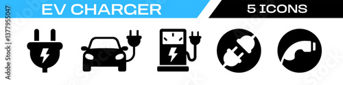 EV charger. electric vehicle charger icon