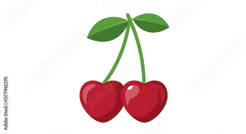 Heartfelt Cherries AI Generated
