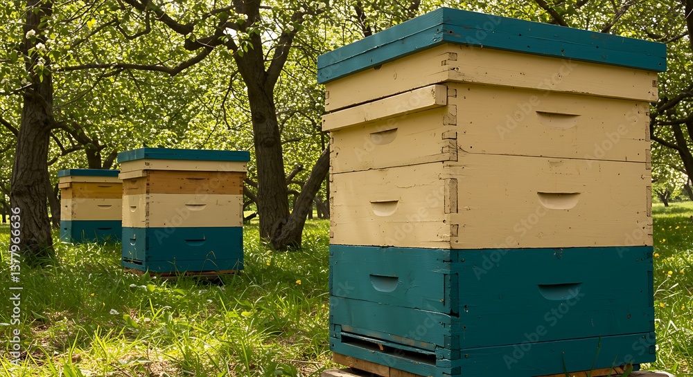 Honeycomb Haven at Dawn AI Generated