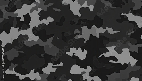 Abstract grayscale camouflage pattern (3)