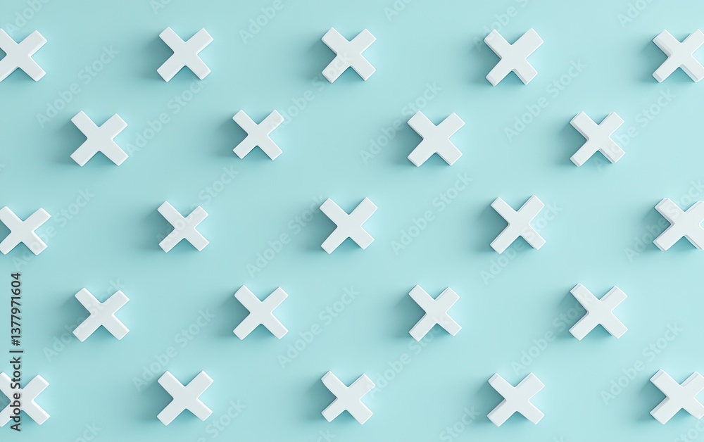Light Blue Background with White X's Light Blue Background with White X's