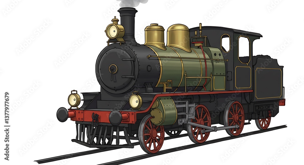 Obraz premium Steam's Legacy: A Timeless Machine AI Generated