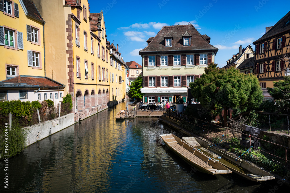 Obraz premium Little Venice in the town of Colmar, Alsace, France 