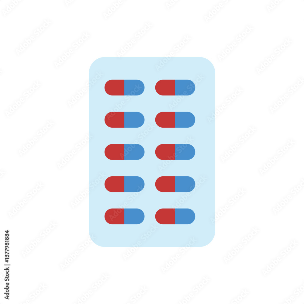 An illustration of a pill strip, showcasing its practicality for daily medication management. An illustration of a pill strip, showcasing its practicality for daily medication management.