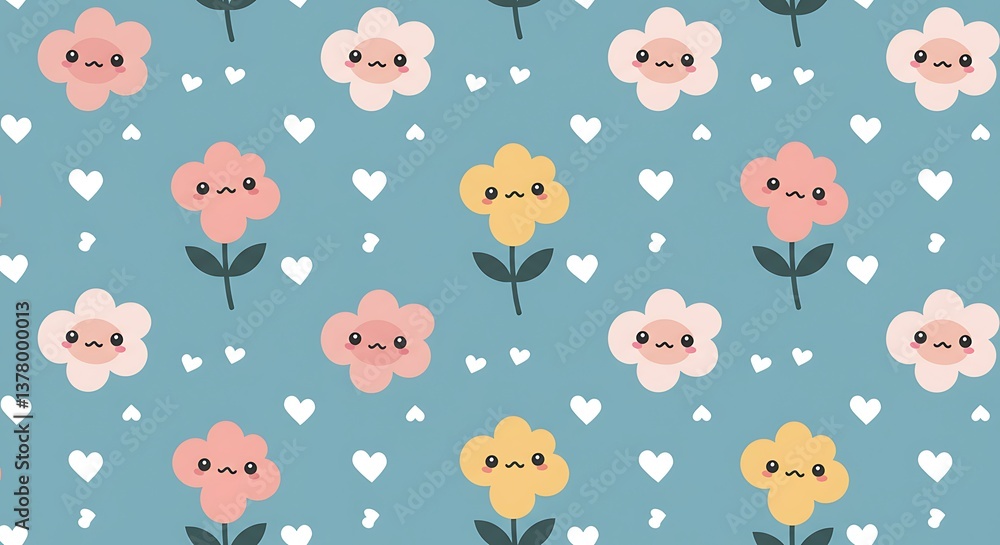 Cute Flower Power Pastel Pattern Design AI Generated Cute Flower Power Pastel Pattern Design AI Generated