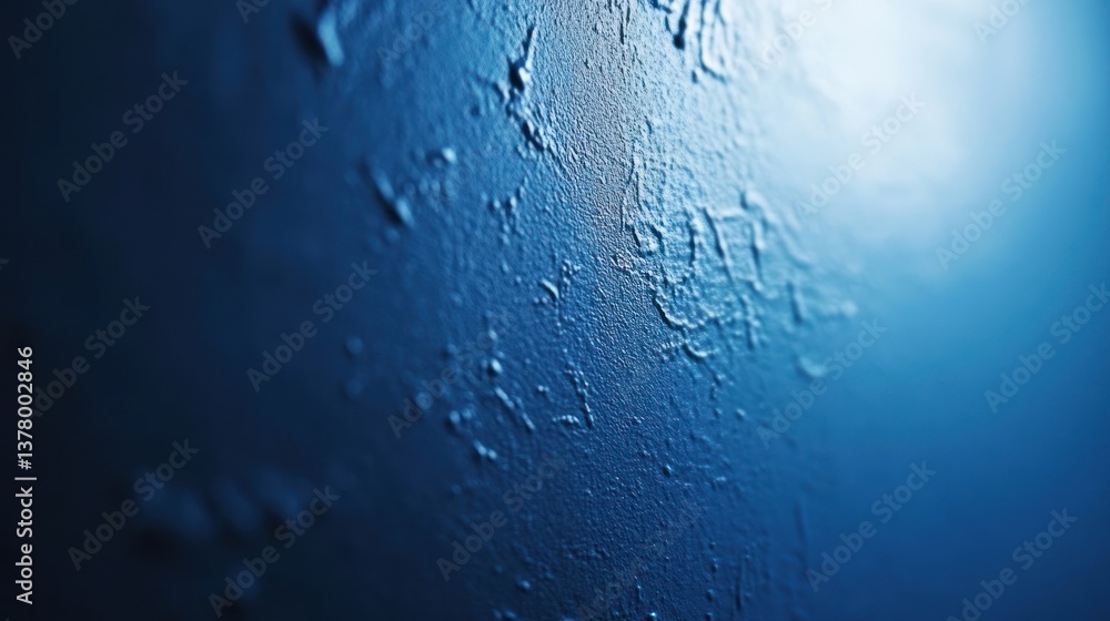 Close-up textured blue wall with light reflection. Close-up textured blue wall with light reflection.