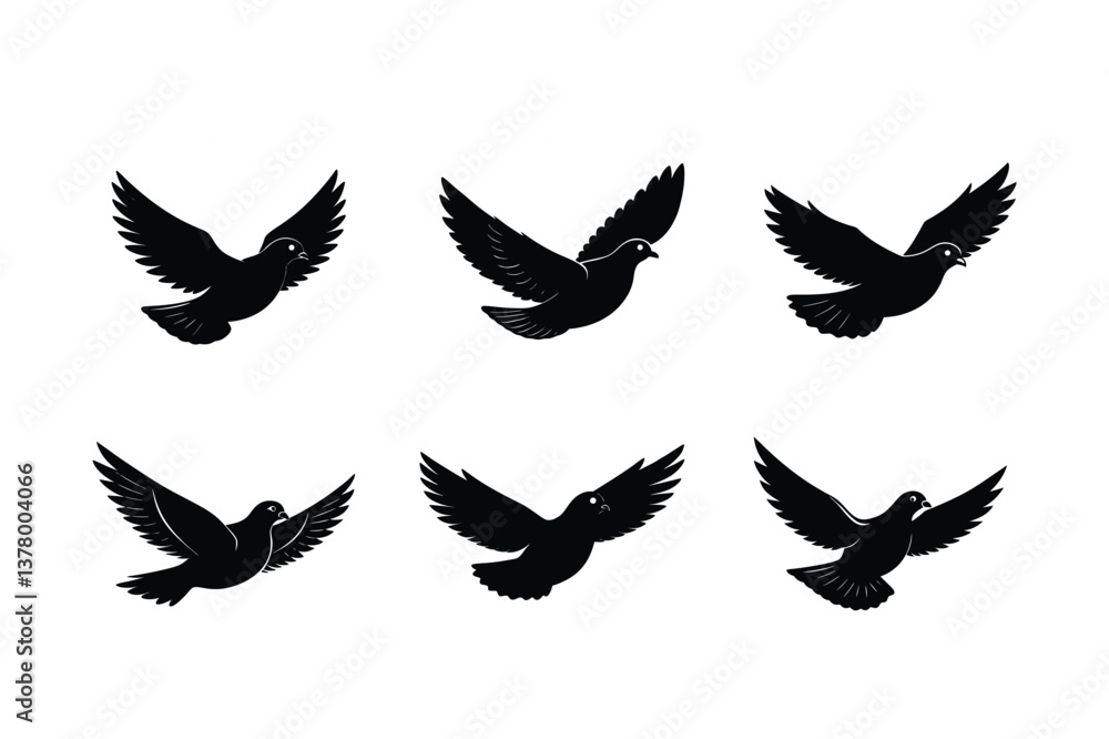 Fototapeta premium vector silhouettes of birds