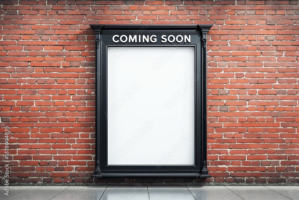 Blank poster mockup with