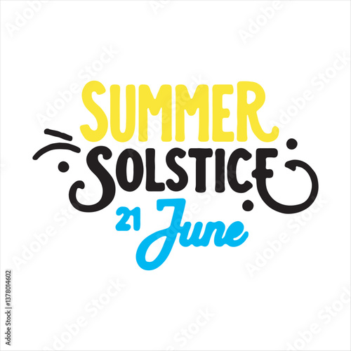 Summer Solstice Typography Design,Elegant Summer Solstice Calligraphy,Summer Solstice June 21 Celebration,Minimalist Summer Solstice Lettering,Handwritten Summer Solstice Vector,Summer Solstice Artist
