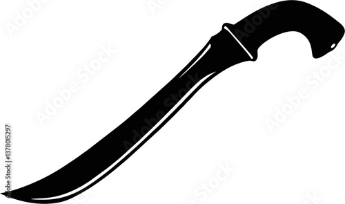 Parang Silhouette – Traditional Malay Jungle Knife Vector