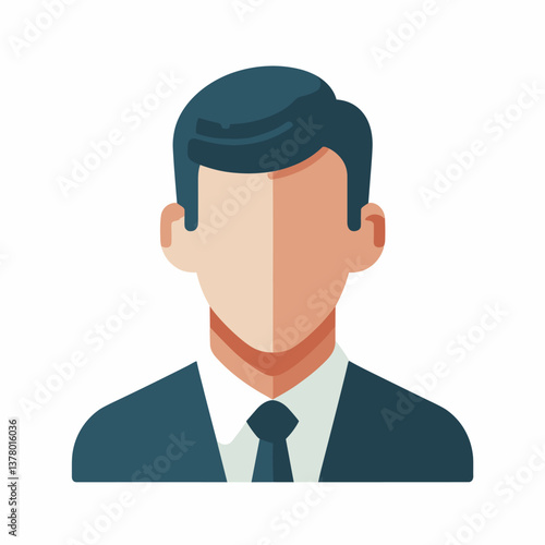 Faceless Business Avatar Illustration in Flat Design