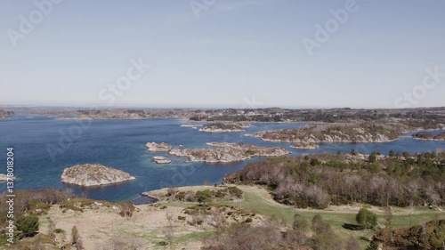 Drone footage of nature landscape in Norway