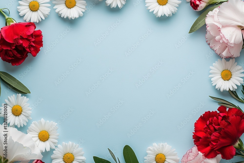 Fototapeta premium Floral arrangement showcase studio photography bright environment close-up view celebrating nature's beauty