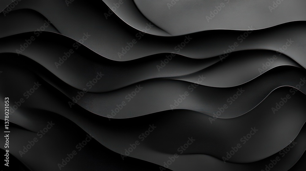 Obraz premium Abstract dark gray wavy background. (2)