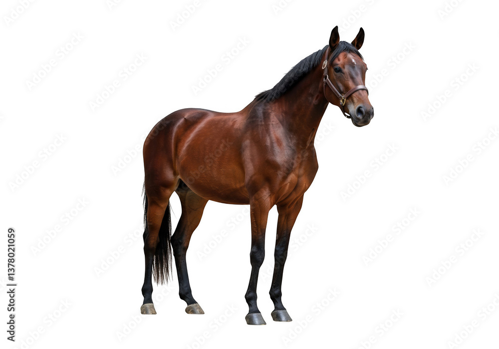 Obraz premium Horse on a white background
