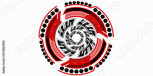 Spiral sound wave rhythm line dynamic abstract vector background