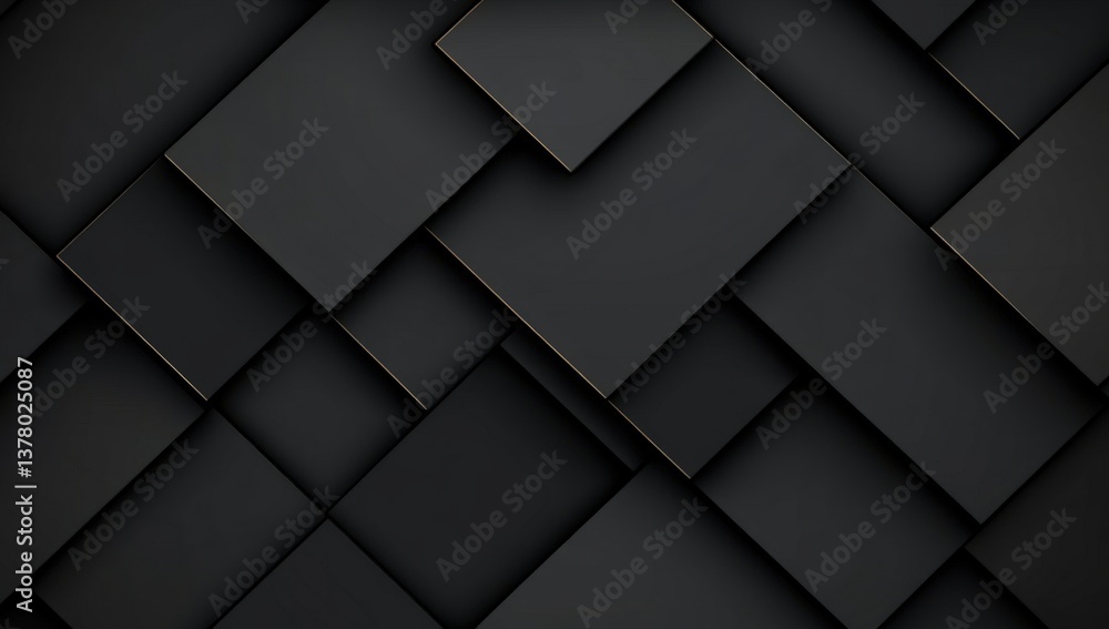 Fototapeta premium black diamond pattern abstract wallpaper on dark background, Digital black textured graphics poster background 