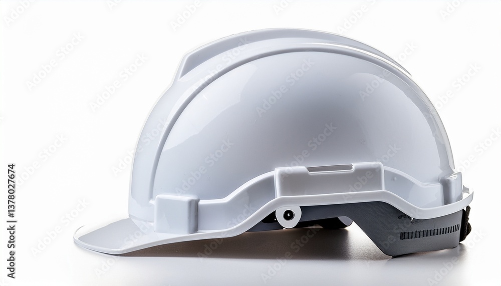 Fototapeta premium white safety helmet isolated on white background