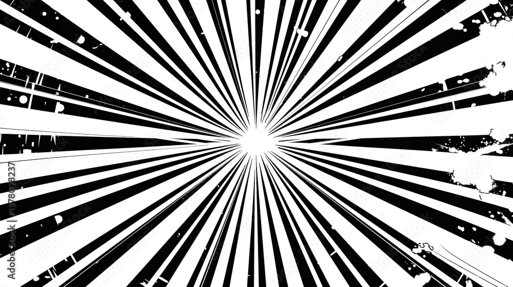 Obraz premium Dynamic cosmic light streaks in dark space