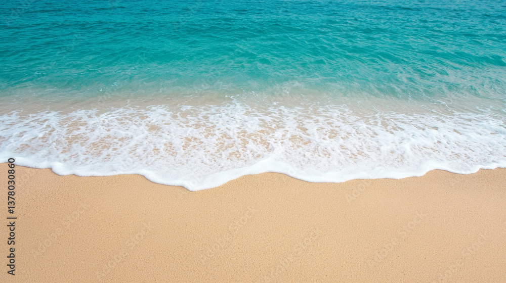 serene beach scene featuring gentle waves lapping against soft, golden sand clear blue sky. tranquil atmosphere invites relaxation and peace serene beach scene featuring gentle waves lapping against soft, golden sand clear blue sky. tranquil atmosphere invites relaxation and peace