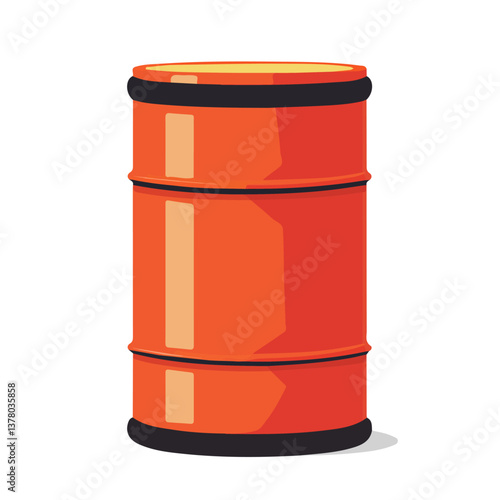 Drum Muffler, Flat vector, minimalist design, isolated on a white background.