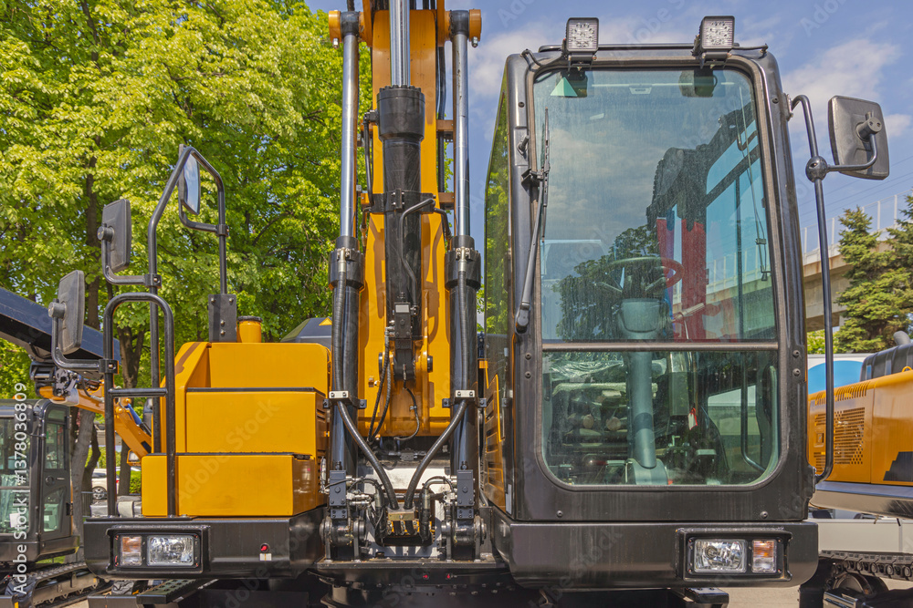 Excavator Machine Driver Cabin Construction Machine Front