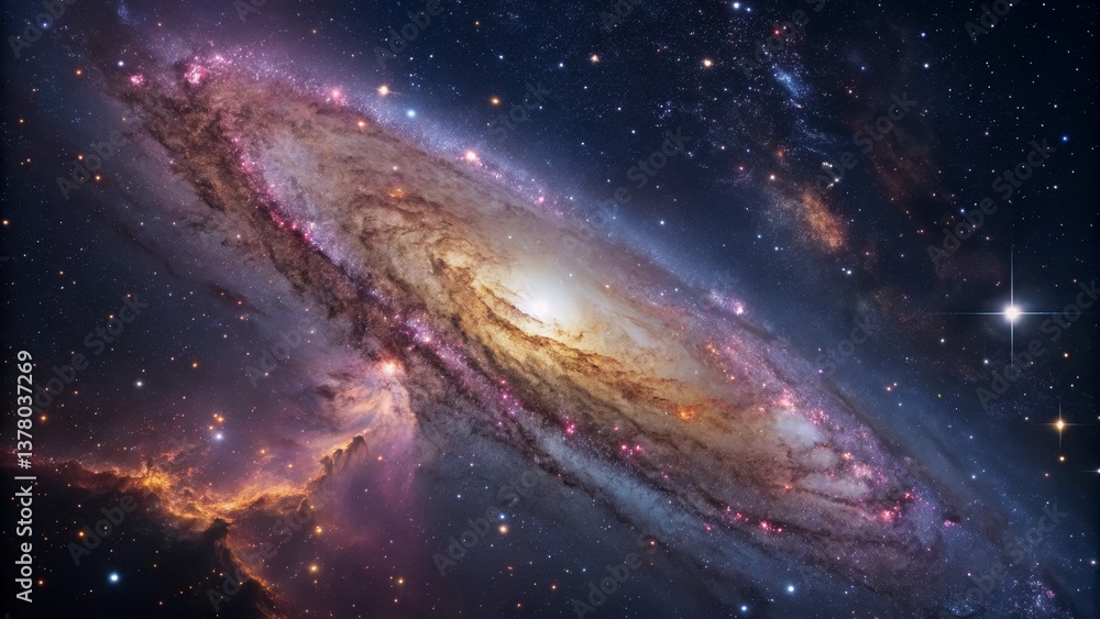 Spiral Galaxy in Deep Space Spiral Galaxy in Deep Space
