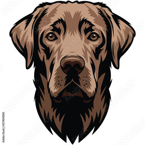 Anatolian Shepherd Dog Head Face Vector Illustration 