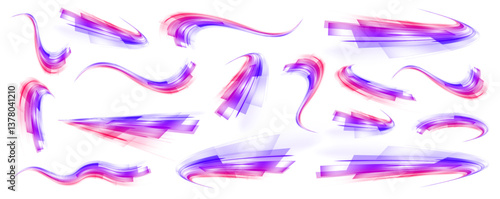 Colored shiny sparks of spiral wave. Neon stripes in the form of drill, turns and swirl. Racing cars dynamic flash effects city road with long exposure night ligh. PNG.	