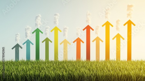 Sustainable Growth Strategies for a Green World Environmental Trends Data Visualization Nature Aerial View Global Impact