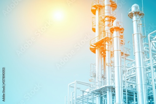 Global Sustainability Initiatives at Industrial Plant Environmental Impact Assessment Green Practices Modern Infrastructure Aerial View