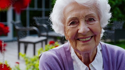 The Smiling Elderly Woman